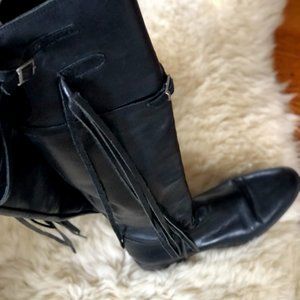 Black Italian Leather Boots